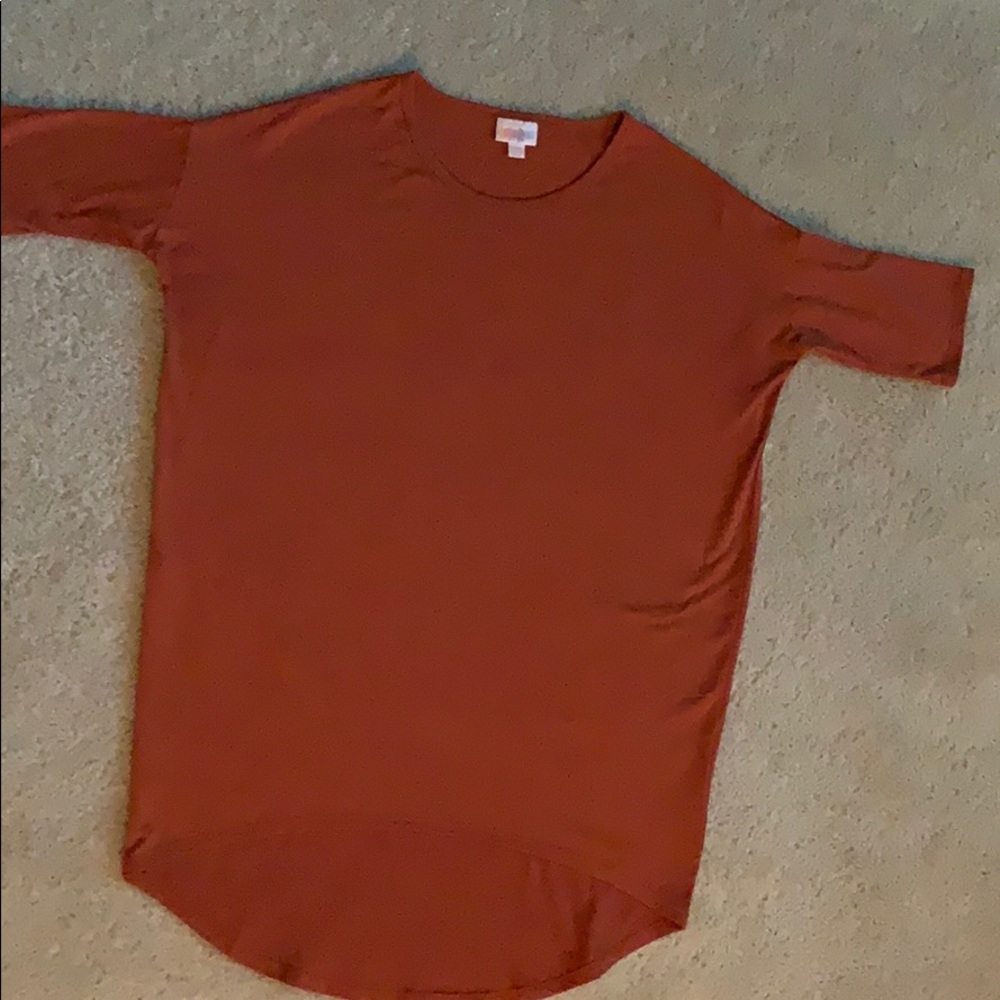 Lularoe Irma, EUC - rusty orange solid color